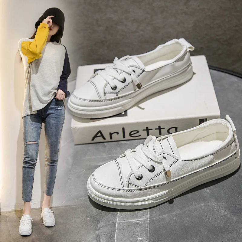 Women's Casual Shoes White Board Shoes Women Sneakers Summer Canvas Shoes Fisherman shoes Women Vulcanize Shoes Light Flat Shoes