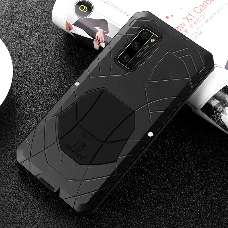 Алюминиевый металлический силиконовый ударопрочный чехол IMATCH для Huawei Honor 30 Pro /