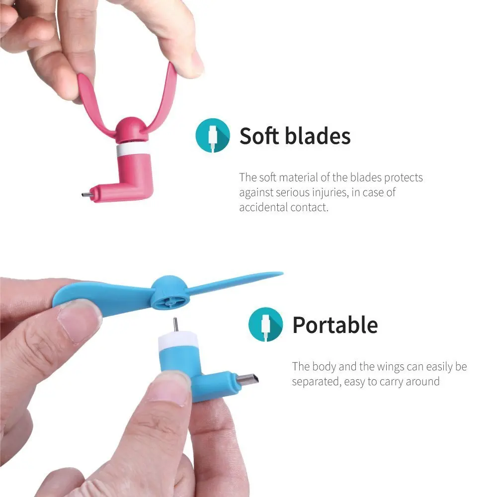 Mini Portable Type-C Téléphone Portable Fan Cooler Cooling pour Android C Téléphone portable