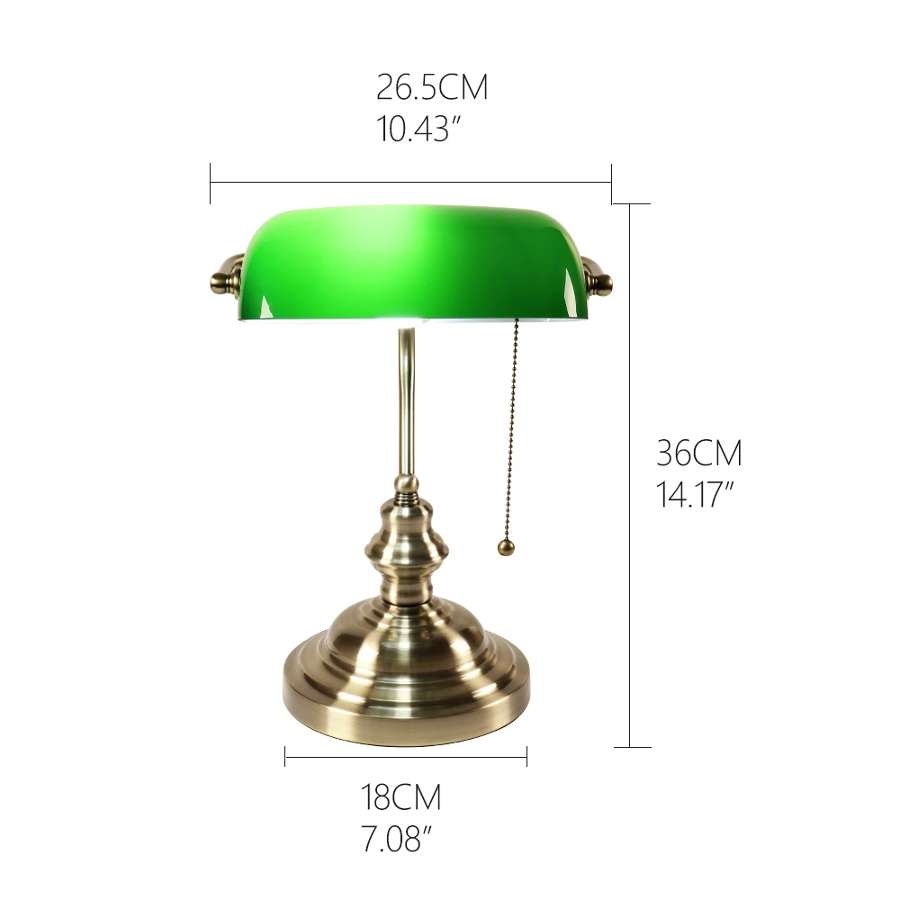 Green color GLASS BANKER LAMP COVER/Bankers Lamp Glass Shade lampshade G7H4 1X 