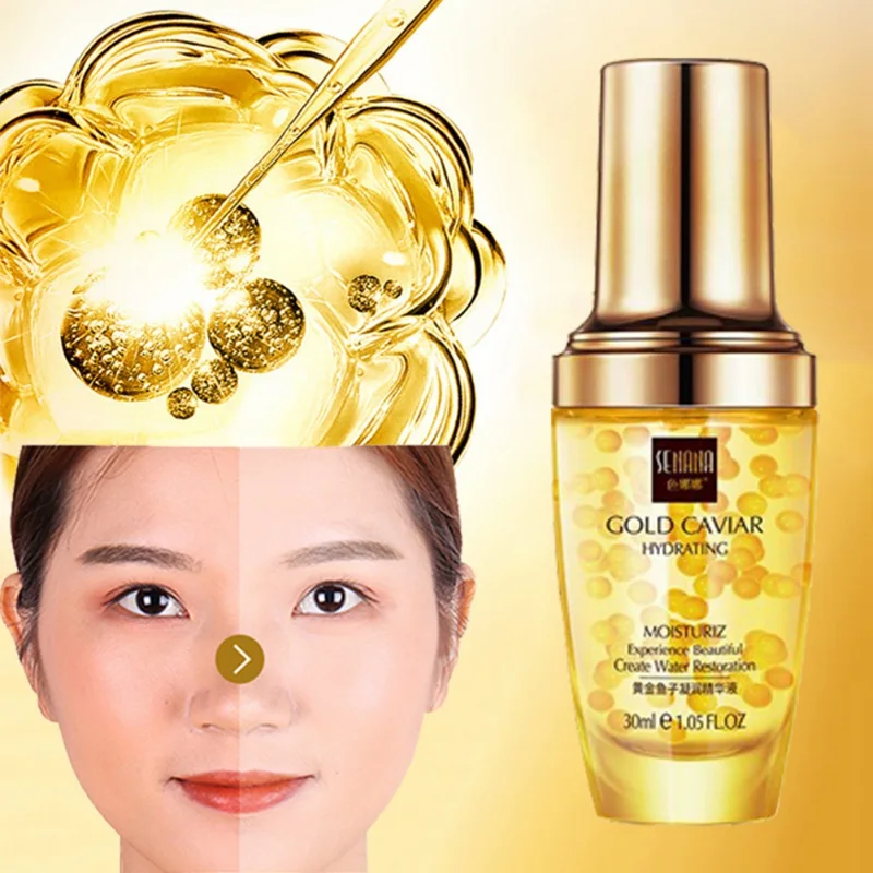 

Women Gold Caviar Essence Moisturizing Firming Skin Smoothing Fine Line Anti-Aging Facial Serum