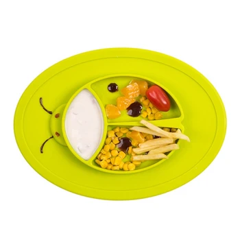 

Kids Silicone Plate Anti Skid Feeding Tableware Baby Food Container Infant Dinnerware Set Dishes Children Bowls Placemat