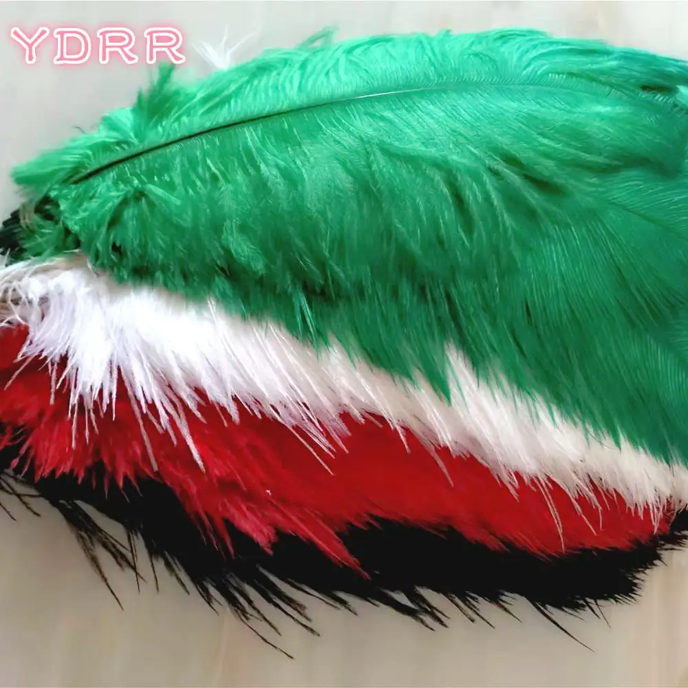 

2019 hot sales bleached white ostrich wedding feathers dyed colorful carnival feather centerpieces for wedding table vest