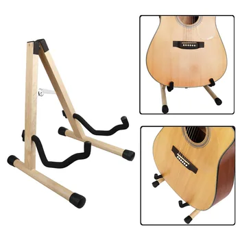 

Portable Folding Lightweight Guitar Wooden Tripod Stand for Acoustic Guitar Electric Bass Cello Stringed Instrument Stand Holder