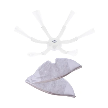 

20Pcs Vacuum Cleaner Spare Parts Kits: 14Pcs Mopping Cloth Dry Wet Mopping Water Tank Filter & 6Pcs 6 Arms Side Brushes