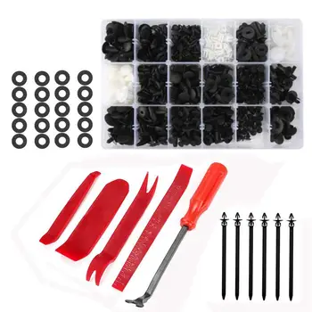 

446 Pcs Car Retainer Clips, Auto Plastic Clips & Fasteners Kit with Fastener Removal Tool for Bumper Bar, Trim Panel and Dashboa