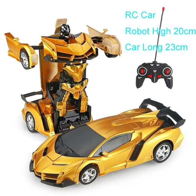 1:18 24CM RC Car 2 in 1Transformation Robots Cars Sports Driving Vehicle One-key Deformation Remote Control Car Toy for Boys F04 11