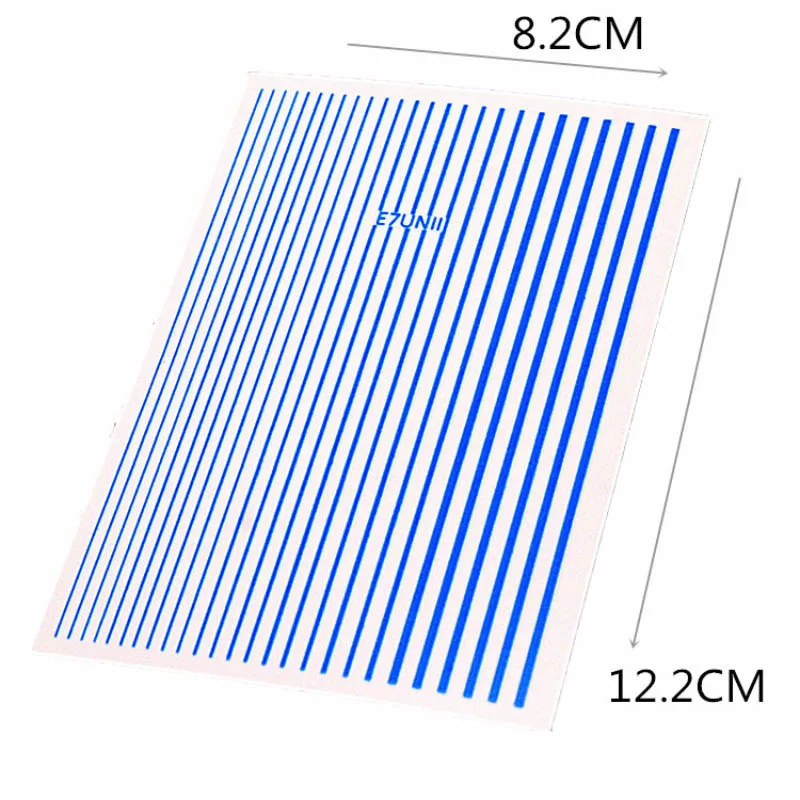 1 шт. 3D флуоресцентная наклейка полоски линии ногти наклейка s самоклеющиеся цветные линии 3D наклейки для маникюра украшения 5 цветов