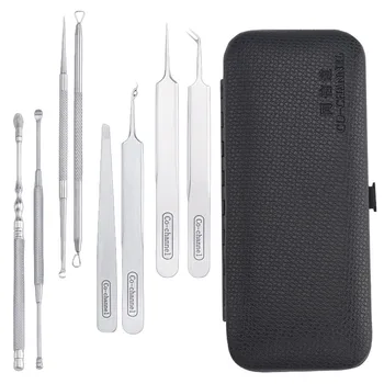 

8Pcs Stainless Steel Acne Needle Blackhead Remover Pimple Comedone Extractor Tool Kit Face Care Beauty Makeup Tool