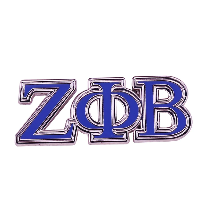 Zeta Phi Beta Letter Cloisonné Enamel Pin 1920 Greek Sorority Jewelry Gift for Finer Women
