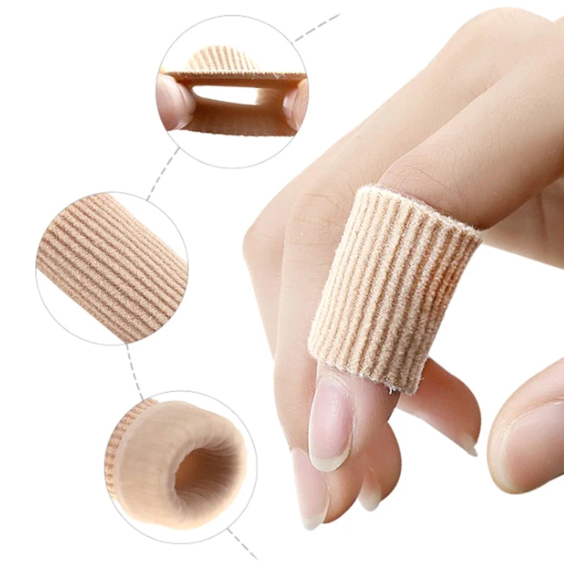 1Pair Fabric/Silicone Finger Toe Protector Separator Foot Care Tool Pedicure Corn Callus Remover Hand Pain Relief Soft Tube