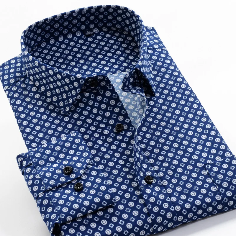 Camisa de manga larga para hombre, camisa de manga larga informal a la moda, con estampado de flores de talla grande 6XL, 7XL, 8XL, 9XL, 10XL, para primavera y Nueva Juventud, 24 colores, 2021