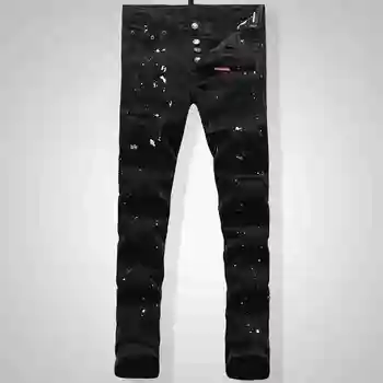 

NEW Men Jeans Ripped for Men Skinny DSQ Jeans Pants Men Jeans Button Outwear Man Pants