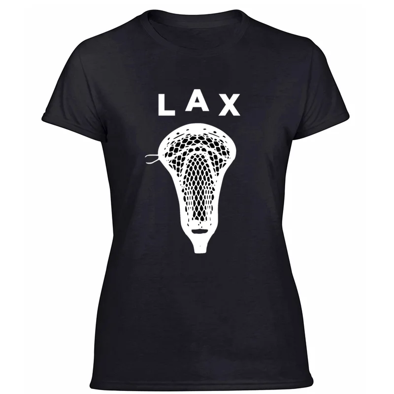 Women-Black Новая модная белая футболка с комическим дизайном для Лакросса(lax), Мужская трендовая одежда, футболка из хлопка с защитой от морщин - Цвет: Women-Black