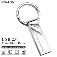 Usb flash drive 2.0 usb stick Sleutel Mini memory stick 32GB Pendrive 64GB 16GB 8GB 4GB waterdichte Pen Drive 128GB Gratis custom logo(China)