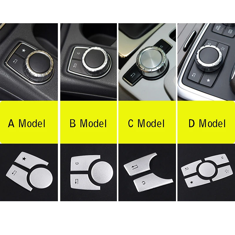 Car Multimedia button Trim Cover Sticker For Mercedes Benz A B C E CLA GLA ML GL GLK Class W176 W246 W204 W212 C117 X156