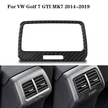

Car Styling interior Rear Air Condition Vent Cover Trim Carbon Fiber Sticker Decal Accessories For VW Golf 7 GTI MK7 2014-2019
