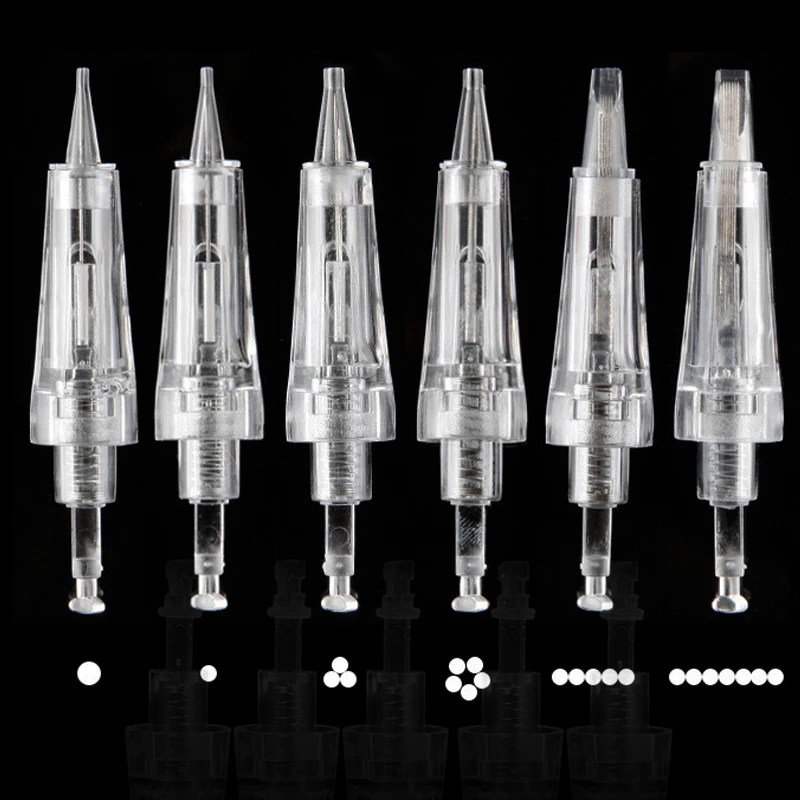 100pcs Bayonet Cartridge Needle 1D 1R 3R 5R 5F 7F , Permanent Makeup Needle For Makeup Tattoo Eyebrow