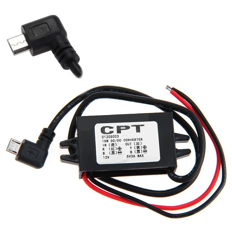 1 xпонижающий DC 12V до 5V 3A 15W DC мини/микро/двойной USB адаптер питания конвертер - Цвет: Micro USB(Model 1)