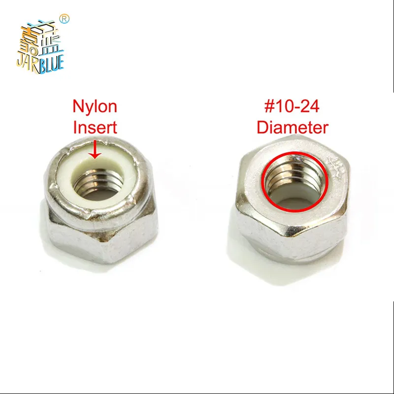 Nylock Lock Nut 10 Pack 5/16 UNC Stainless Steel A2 