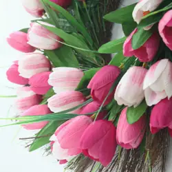Guirnalda искусственные de tulipán guirnalda de simulación DIY fiesta de boda; decoración de jardín corona Decoración