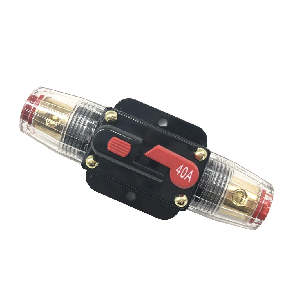 DC12V 24V 40AMP Car Audio Inline Circuit Breaker Fuse Manual Reset Switch
