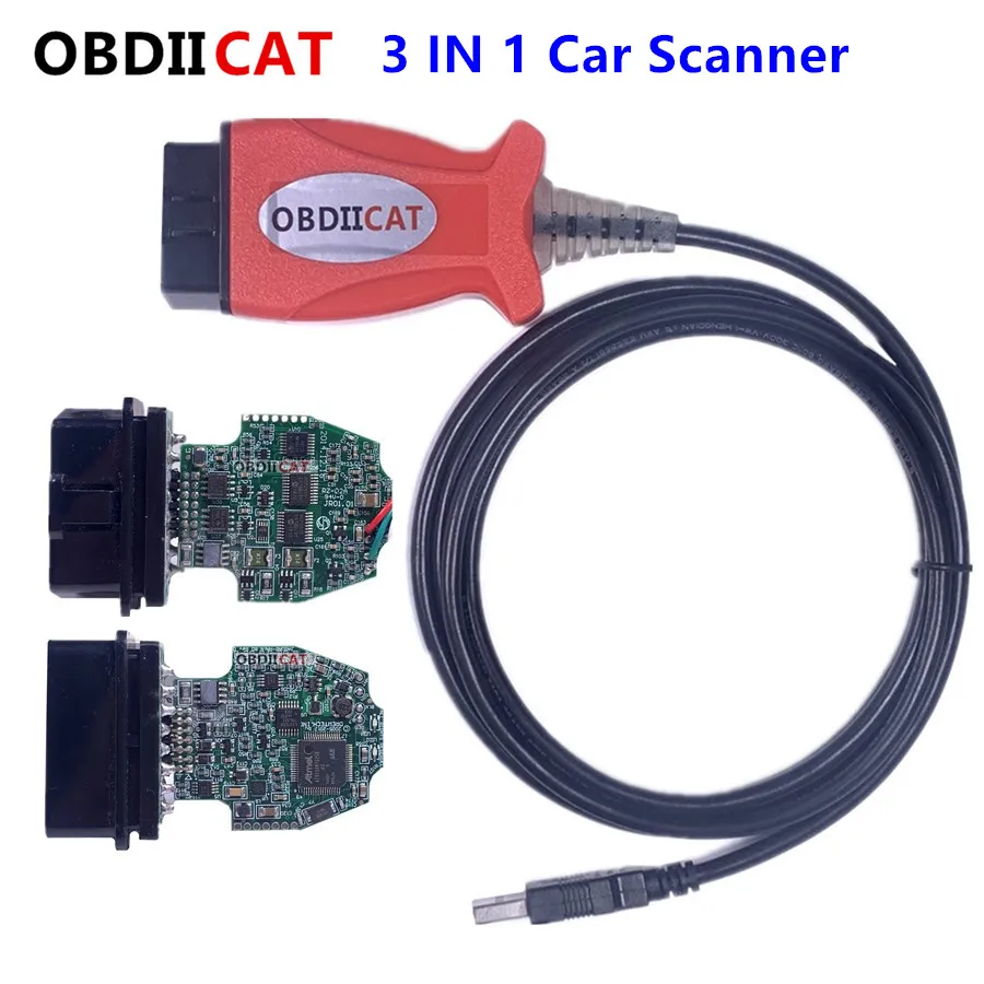 OBDIICAT Hot sale Diagnostic Cable for V-olv V-IDA T-oyo-ta TIS Techstream 3 In 1 Car Scanner Reprogramming | Автомобили и