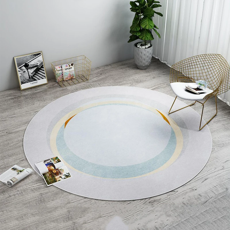 3D современный домашний круглый ковер для гостиной круглый Коврик противоскользящий ковер для детской комнаты и коврики для коврики на пол для спальни офисный стул