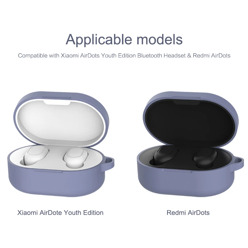 Silicone Soft Case For Red Mi Airdots Youth Version Headset Set For Xiaomi Bluetooth-compatible Earphone Protective Cover