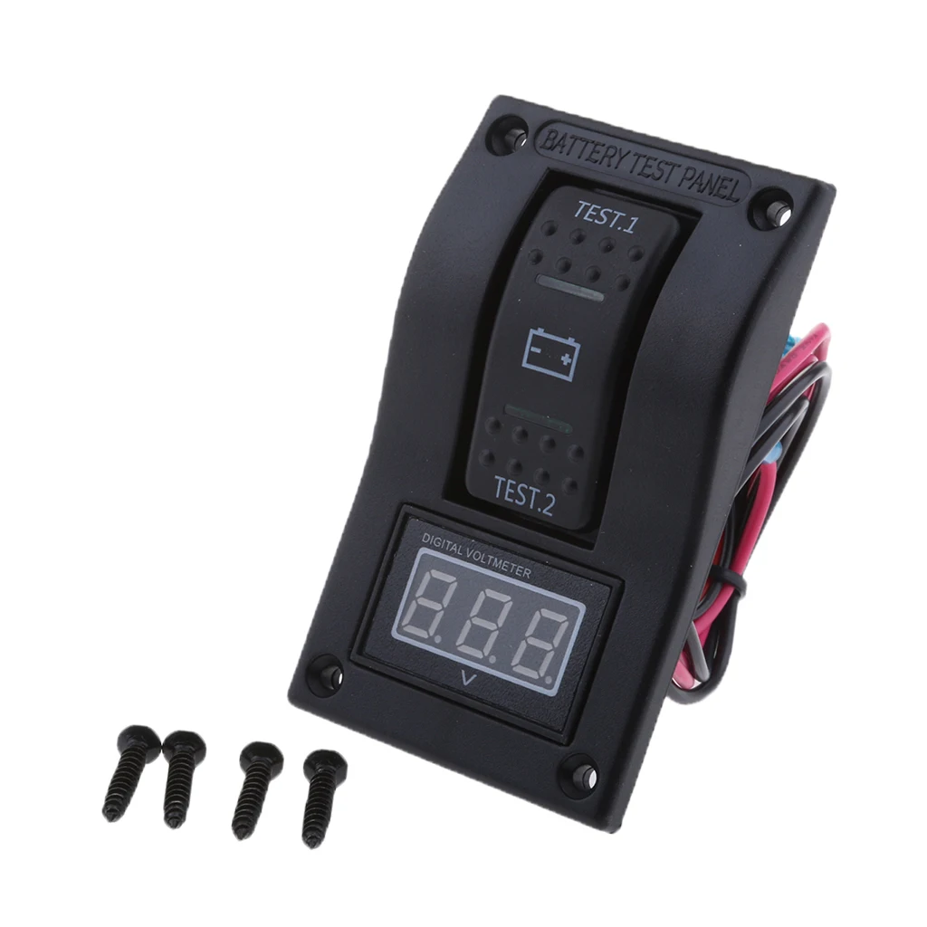 12V Car Marine Yacht RV Dual Battery Test Panel + LED Digital Display Voltage Voltmeter | Автомобили и мотоциклы