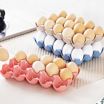 

Fridge Egg Storage Box 15-Grid Plastic Egg Tray Holder Organizer Box Container Egg Dispenser for Refrigerator Capacity