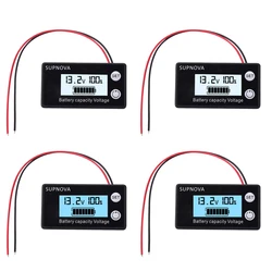 Voltmètre à affichage numérique LCD HD, moniteur de capacité de batterie, DC 8V 100V, plomb acide Lithium, jauge de tension pour voiture et moto 