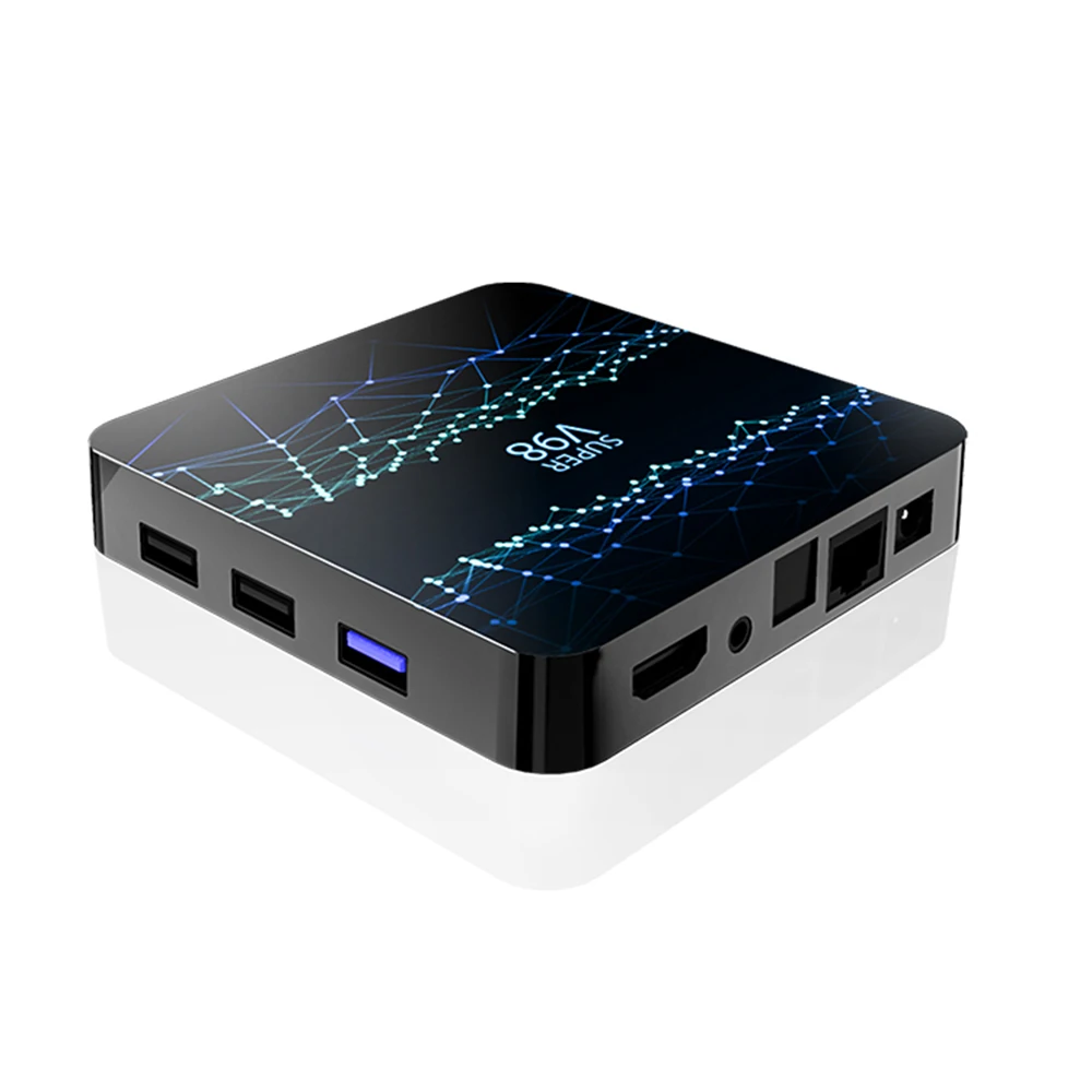 Super V98 TV BOX 4G DDR3 Tv Box Android 9.0 Boxes Iptv Subscription RK3318 Quad-Cor Iptv M3u Smart Tv Android Tv