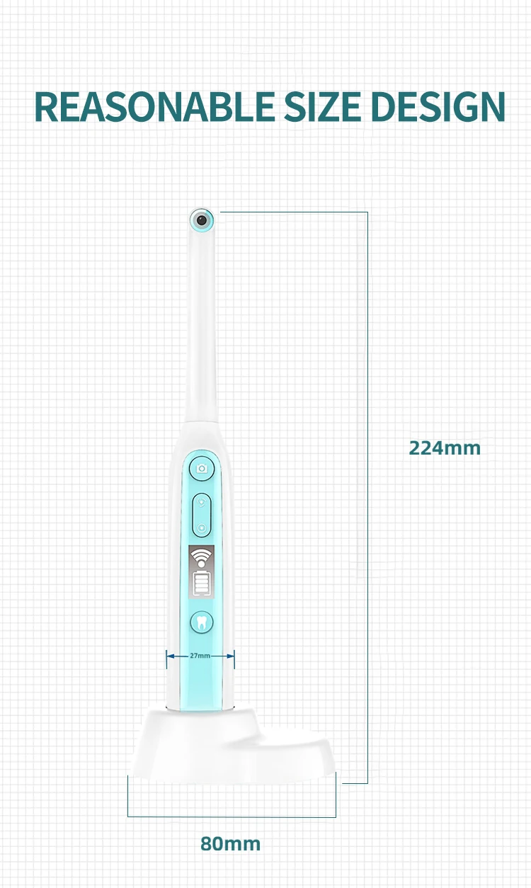 Wifi Oral Dental Endoscope 8 Adjustable Lights Wireless Intraoral Camera Dentistry HD Video For Ios Android Teeth Visual Inspect