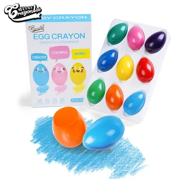 

New 2020 Crayon Laboratory 9-color Solid Egg Crayon Color Modeling Brush Set Children's Toy Multi-functional Crayon Brush