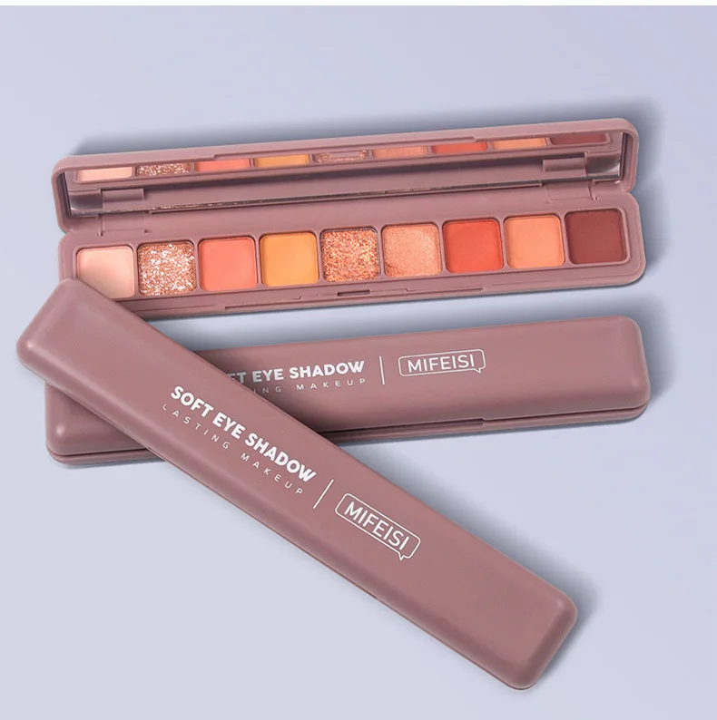 

Color Online Celebrity Hot Selling Keyboard Fingertip Nine-Color Eye Shadow Pearly Lustre Matte Waterproof Non-Fly Pink Eyeshado