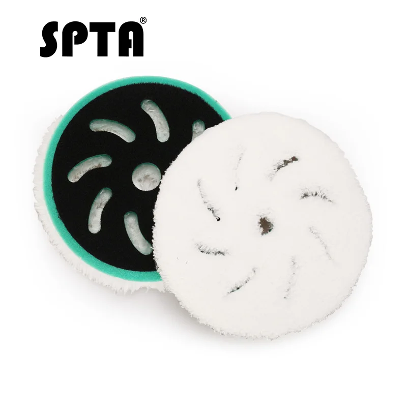 

SPTA 1pc 5 6 Inch Microfiber Fast Finishing Car Polishing Pads Buffing Compound Pads Kits For Car Wax Collection Finishing Pad