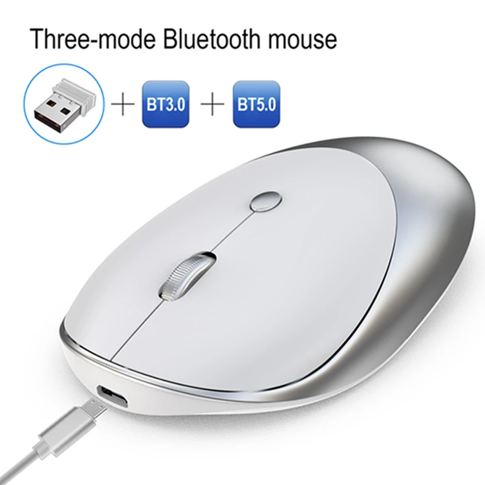 HXSJ T36 Беспроводная Bluetooth 3 0 + 5 мышь с тремя режимами Silme Silent дизайн перезаряжаемая