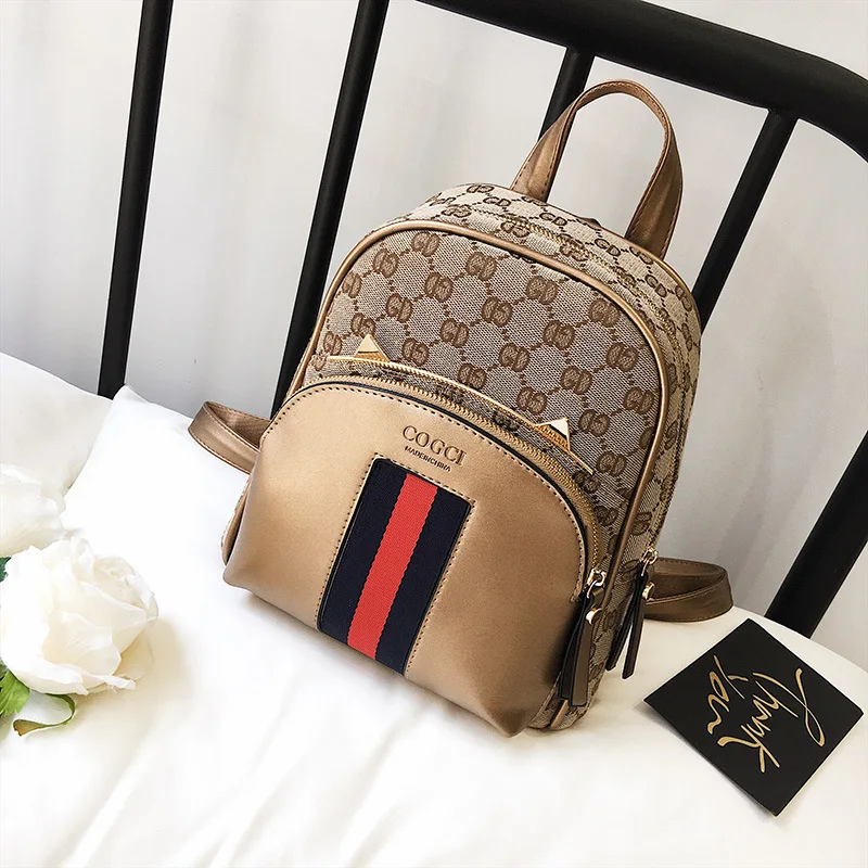 

New Style South Korea Canvas Backpack-One-Shoulder Oblique Two-color