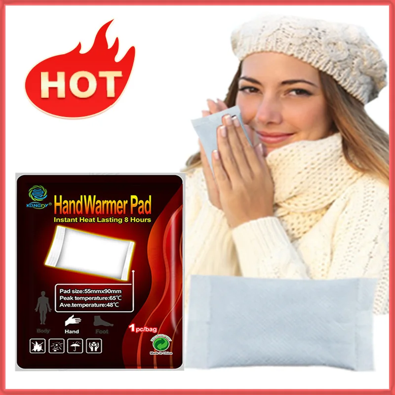 

KONGDY 5Pieces Hand Warm Pad Iron Powder For Long Lasting Hot Self-heating 55x92 mm Air-activated Heat Pad For Winter