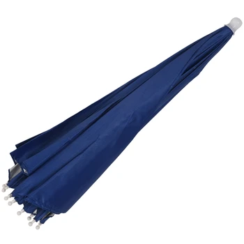 

Hot-26" Diameter Elastic Band Fishing Headwear Umbrella Hat Dark Blue