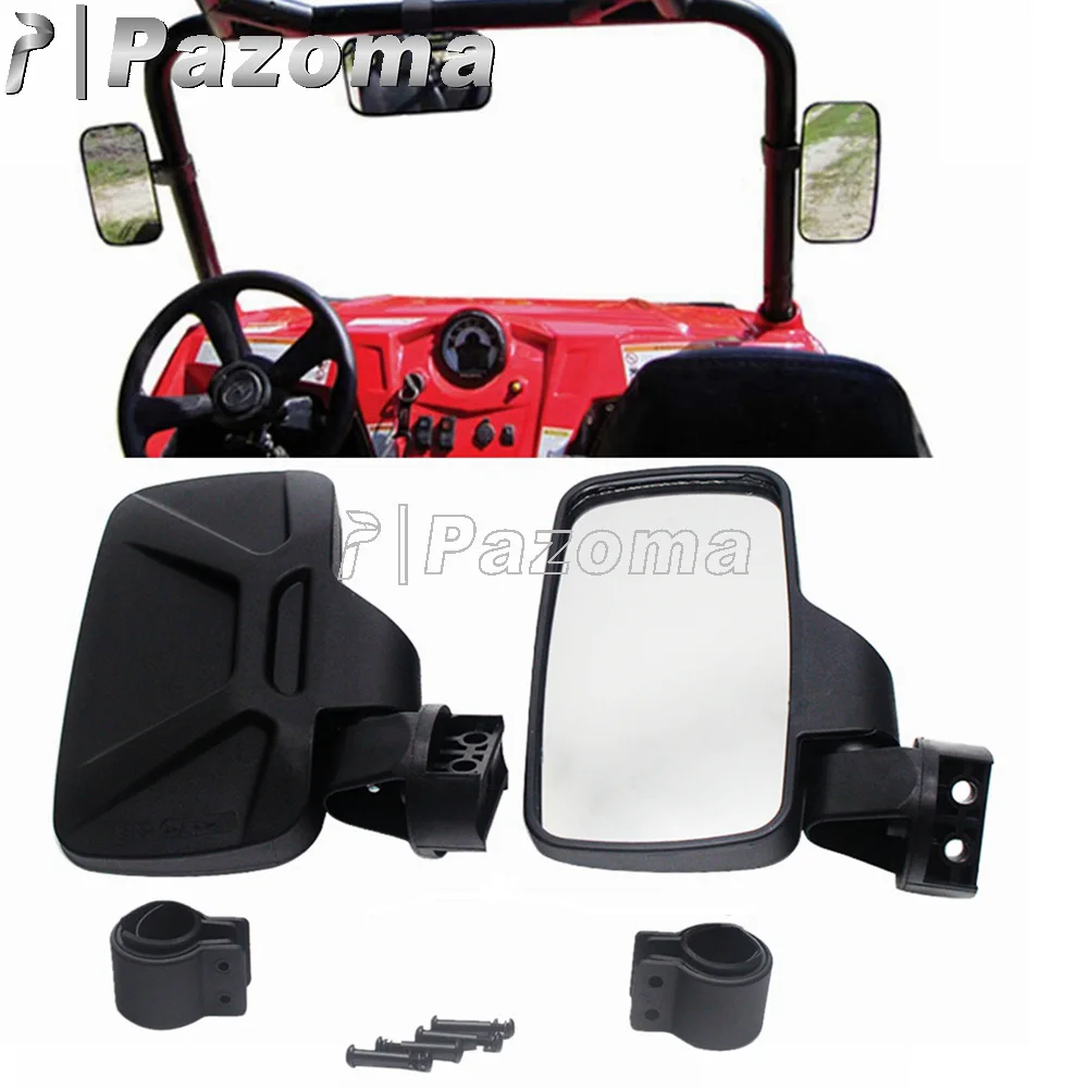 Боковые зеркала заднего вида для квадроциклов, 1,75 и 2 дюйма, для Polaris Ranger RZR CAN-AM Kymco UTV Hisun ArcticCat Yamaha Rhino Viking, мотоциклетное зеркало