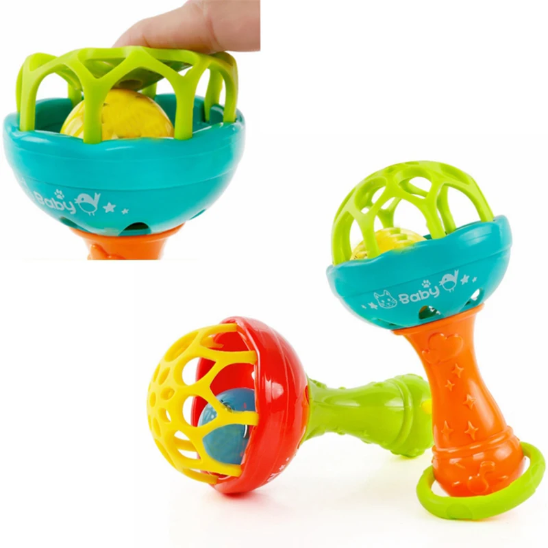 Детские погремушки игрушки Интеллект захватывающие десны пластиковый ручной Колокольчик погремушка забавные развивающие мобильные игрушки подвесные игрушки для малышей 0-12 месяцев