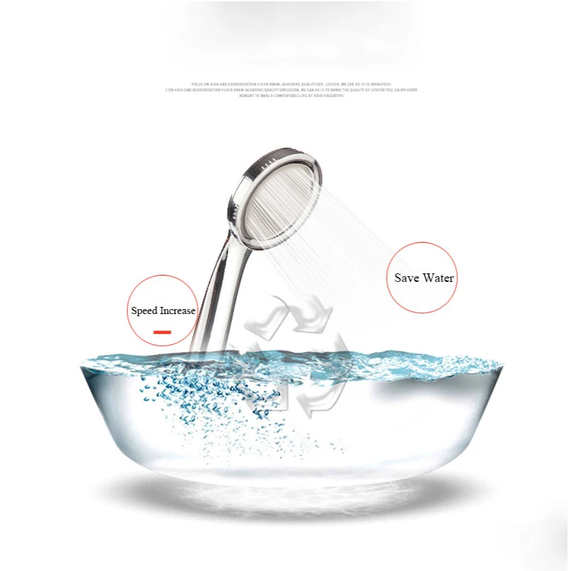 Pressurized Nozzle Shower Head ABS Bathroom Accessories High Pressure Water Saving Rainfall Chrome Bathroom Shower Head Shower Head Shower Nozzle
