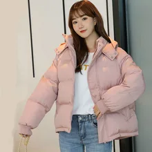 Winter Parkas Lucyever Women's Coat Black Thick Warm Down Cotton Jacket Female 2021 Casual Cotton Padded Puffer Hooded Jackets