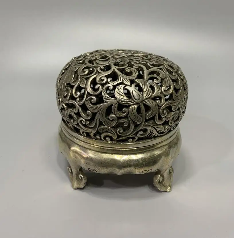 

Белые медные тибетские цветочные узоры Archaize, курильница, украшение для дома, статуя