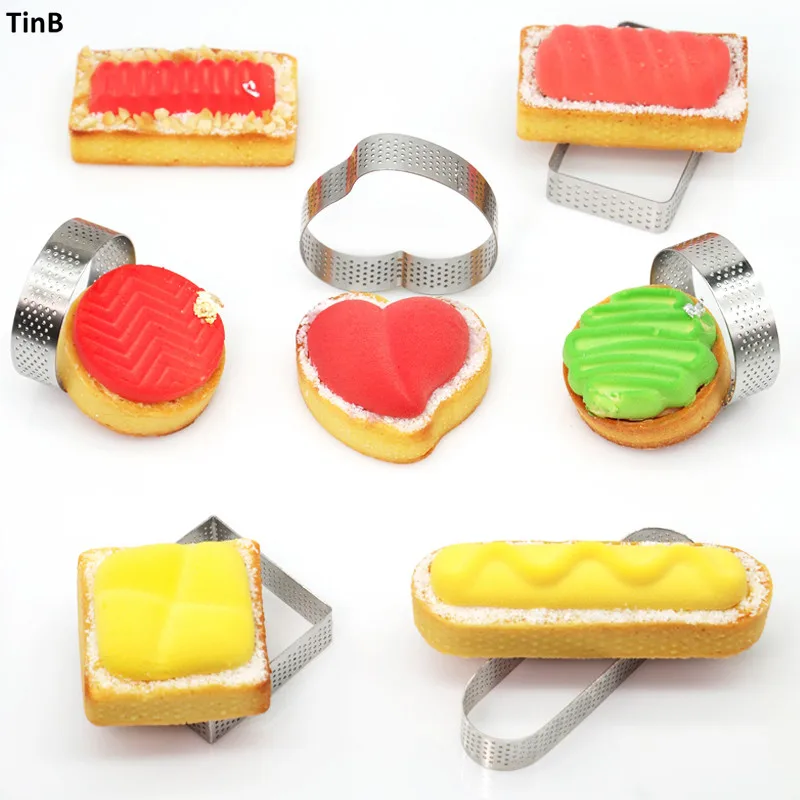 

2019 Plastic Stainless Steel Metal Cake Ring Tart Mold For Baking Cake Decorating Tools Mousse Fruit Quiche Cake Mold Tarte Ring