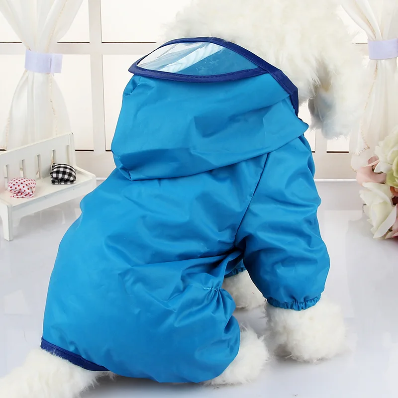 

Hooded Pet Dog Raincoats Waterproof Clothes For Small Dogs Chihuahua Pug Clothing Dog Raincoat Poncho Puppy Rain Jacket 6 Colors