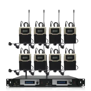 

Wireless in-ear monitoring system, professional stage performance monitoring system with 8 bodypack transmitters