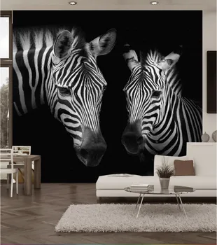 

CJSIR Custom Wallpaper Mural Retro Vintage Black and White Zebra Mural Background Walls 3d Wallpaper Murals Papier Peint Decor